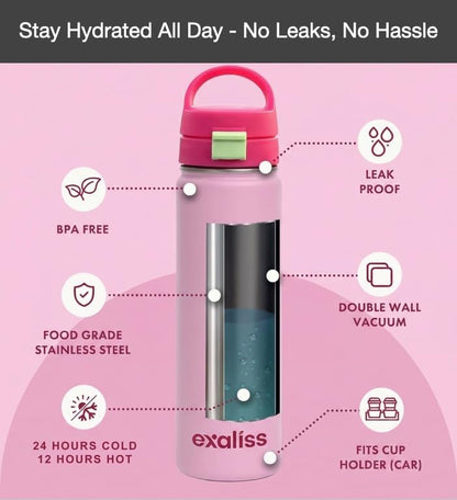 Insulated Stainless Steel Water Bottle with Chug Spout