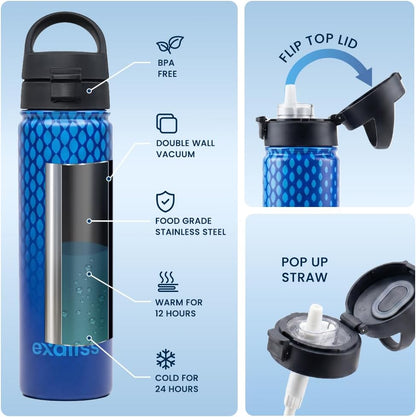 EasySip Insulated Stainless Steel Water Bottle