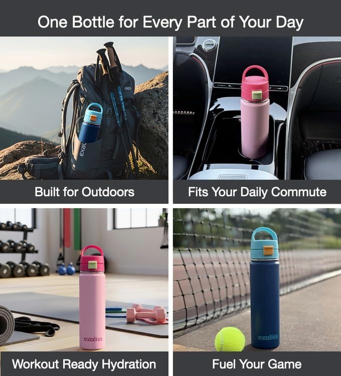 Insulated Stainless Steel Water Bottle with Chug Spout