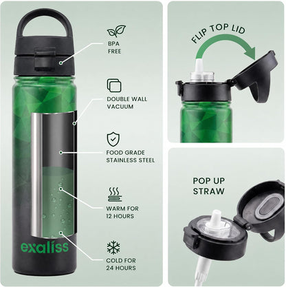 EasySip Insulated Stainless Steel Water Bottle